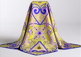 Yangi maxsus dizayn maydoni kichraytirilgan raqamli chop etish ipak sharf 90 * 90